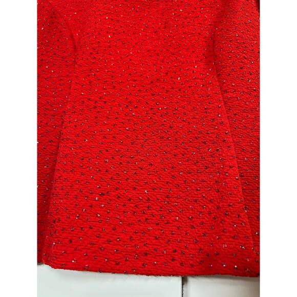 Jessica Howard Red Mandarin Collar Sequin Top Size 12‎ - Picture 3 of 8